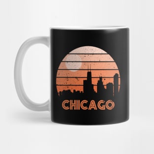 Retro Sunset Chicago Mug